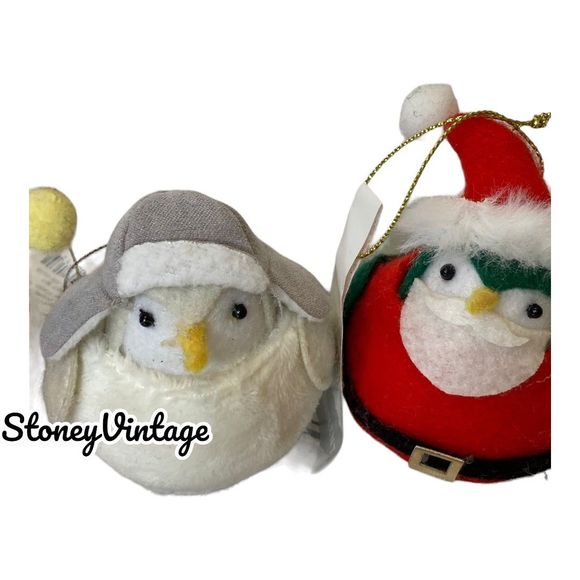 Featherly Friends 4pc Christmas Tree Ornament Set, NWT - Picture 3 of 8